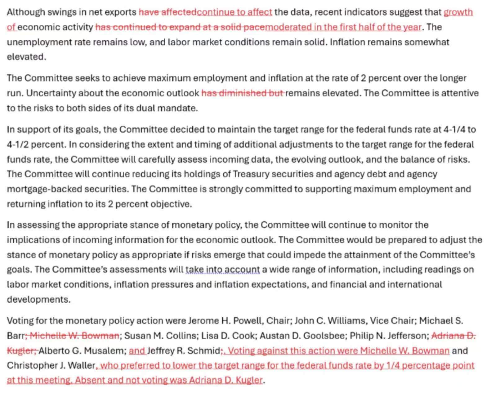 美联储7月议息会议继续“按兵不动” 9月降息或为时过早