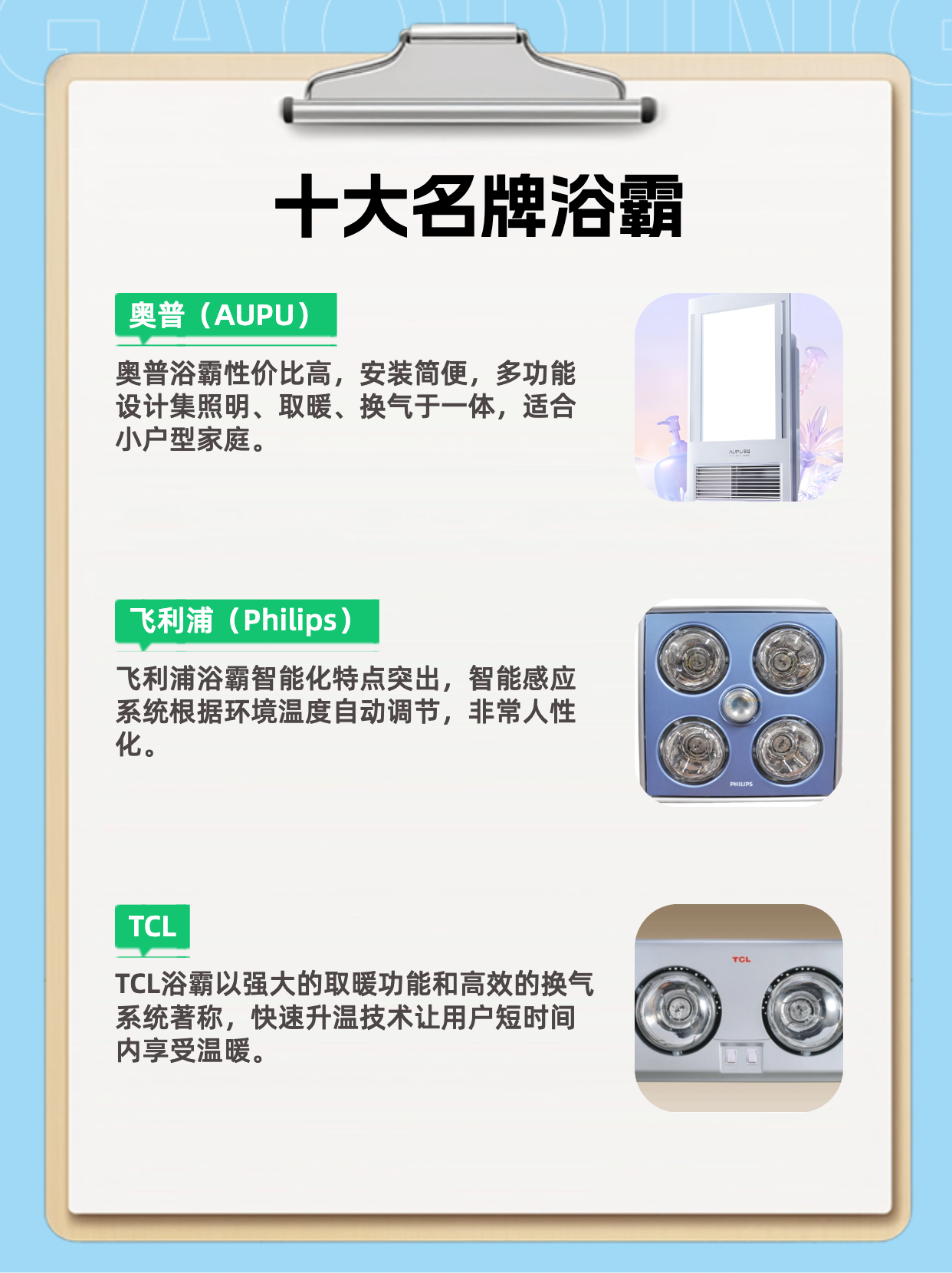 奥普科技获得实用新型专利授权：“一种浴霸”