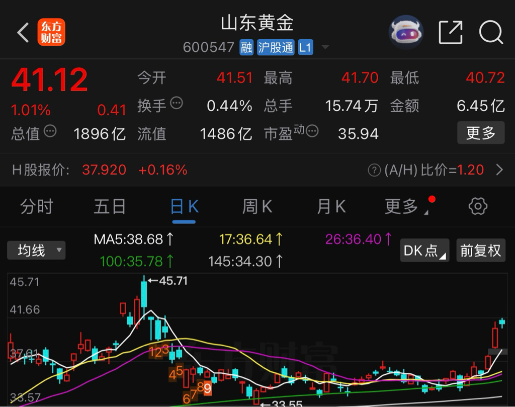 金价大涨 山东黄金2025年业绩预盈46亿元至49亿元